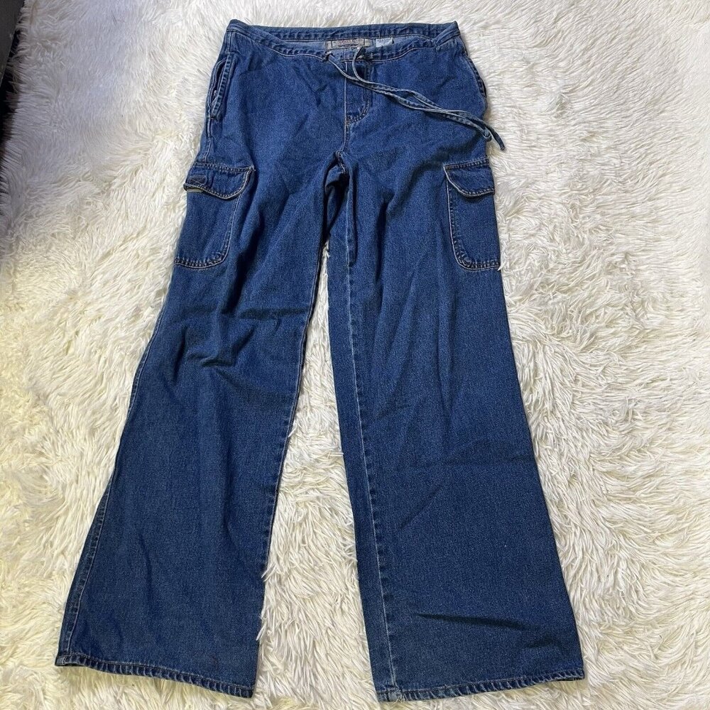 Andrews blue jeans at work Cotton Low Rise medium blue Denim Women’s Drawstring